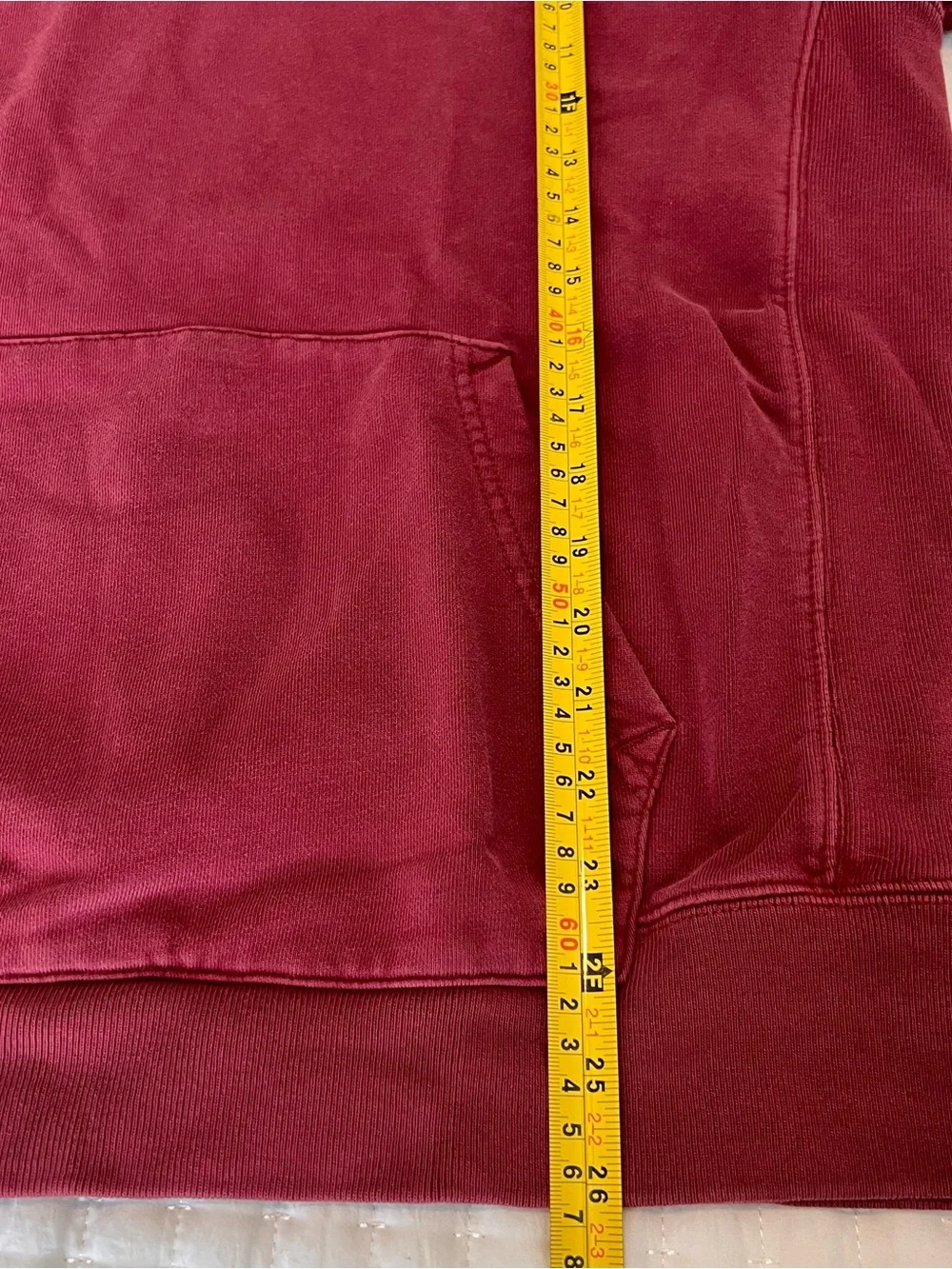 J. Crew Hoodie Mens M Knit Goods Pullover Sweatshirt Burgundy H4576